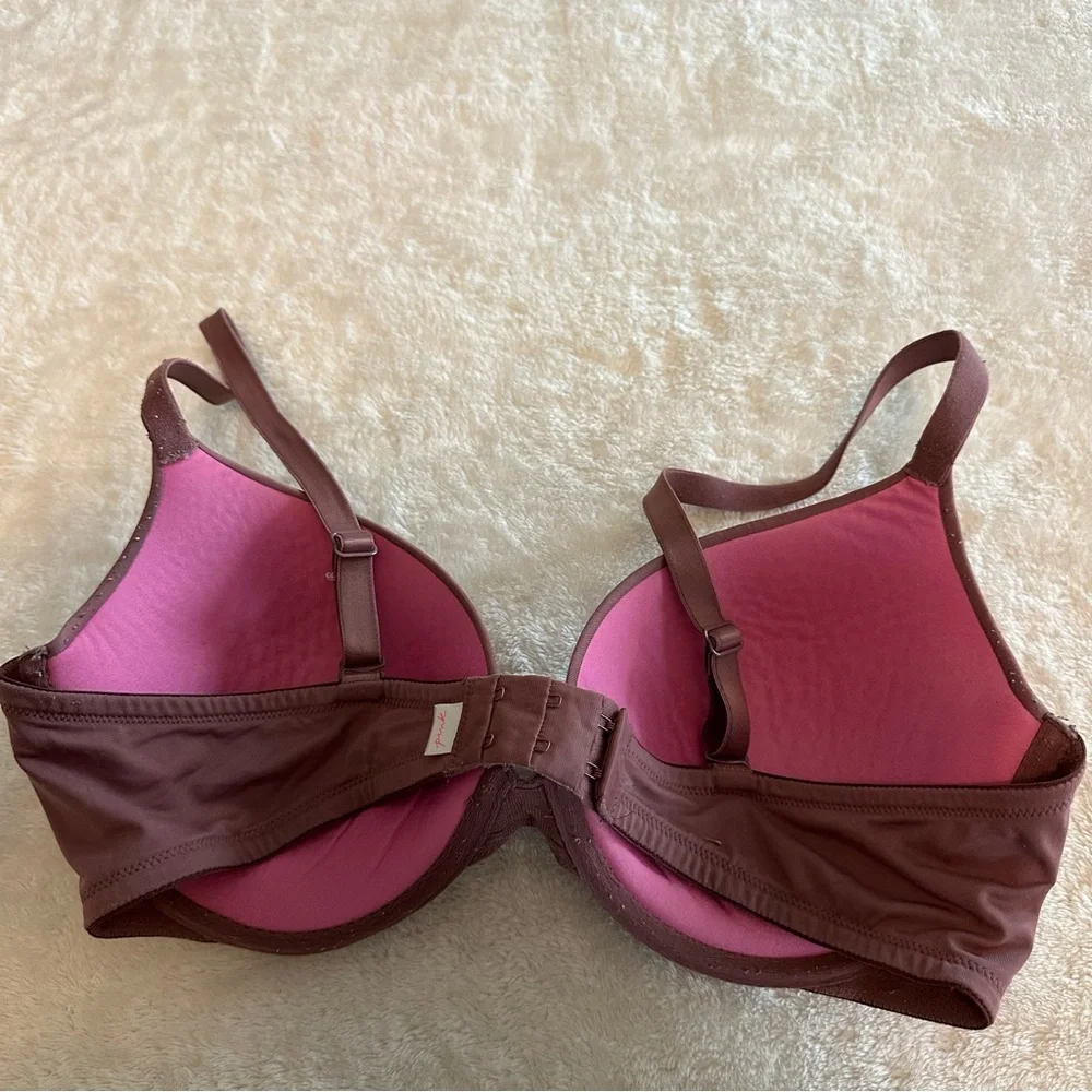 Victoria’s Secret Pink Wear Everywhere Push Up Bra Mauve Pink Size 36D - Picture 2 of 4
